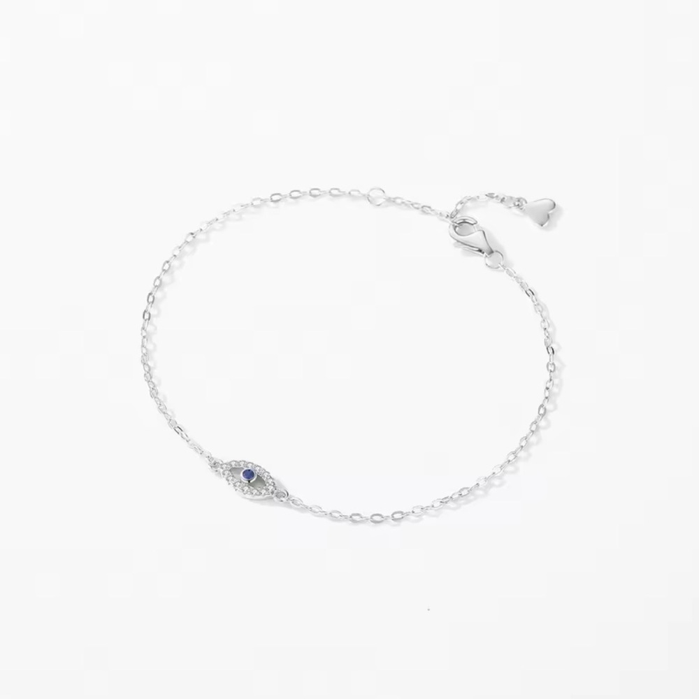 NEW! Elegant Silver Evil Eye Bracelet. Lucky GAZE Bracelet. 🧿 B1-55